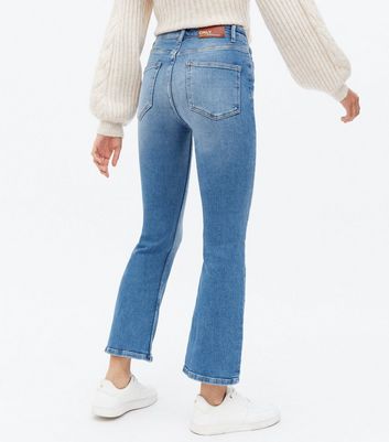 Click to view product details and reviews for Only Pale Blue High Waist Flared Jeans New Look.