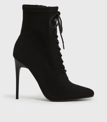 lace up stiletto ankle boots