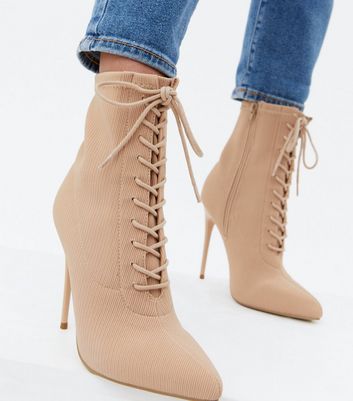 camel lace up boots