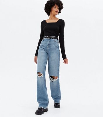 womens wide leg jeans tall