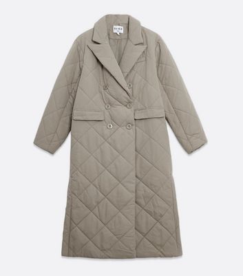 quilted double breasted coat