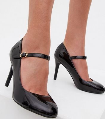 Black mary jane shoes heels on sale