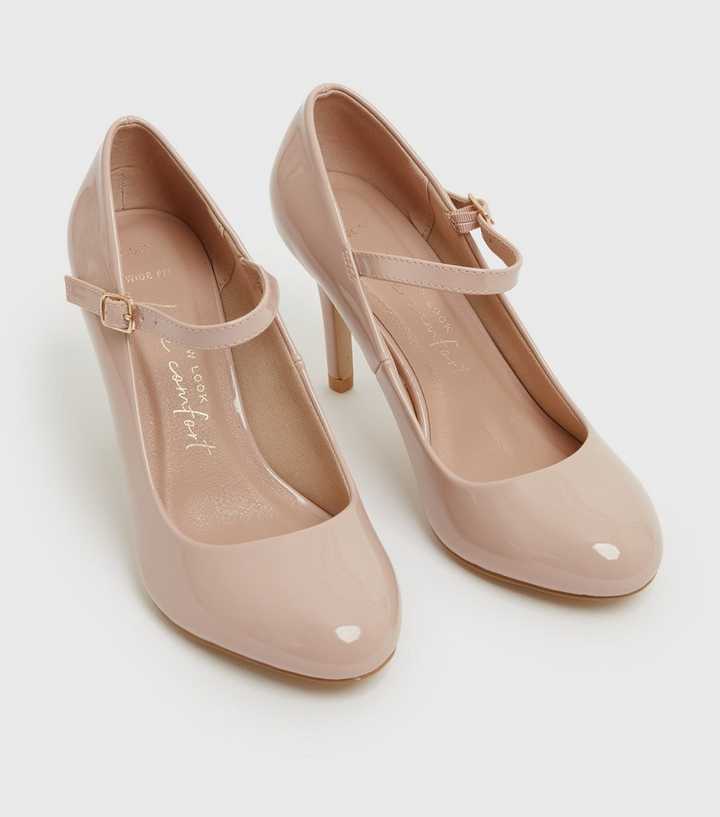 pale pink mary jane shoes