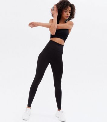 Tall Black Zip Back Sports Leggings 