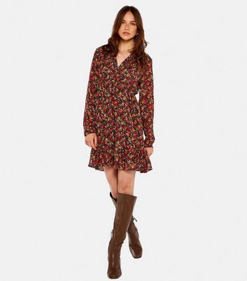 new look orange floral dress