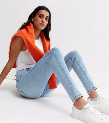 bright blue molly mid rise jeggings