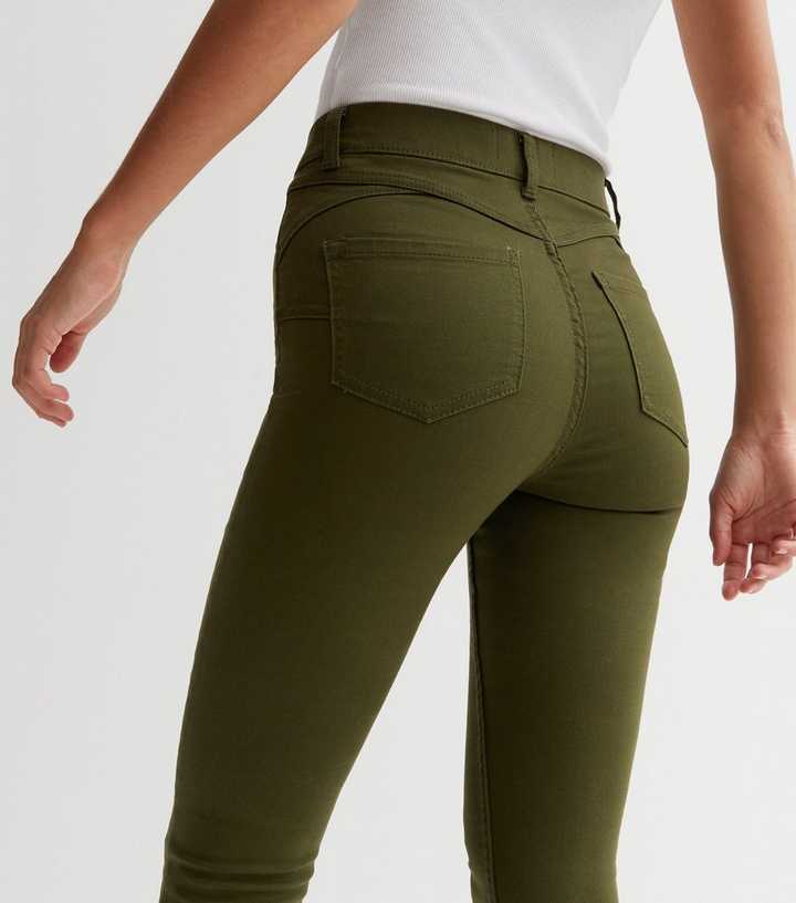 Gap Womens Green Wash Mid Rise Jeggings Skimmer Skinny Jeans, 24R