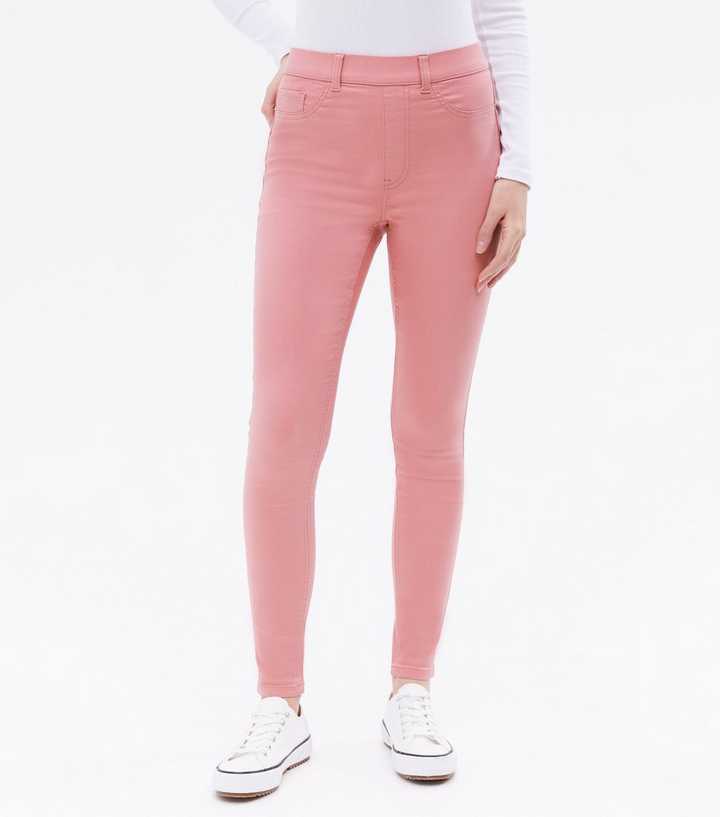 Buy Wahe-NOOR Women's Pink Slim Fit Jeggings Online at Best Price