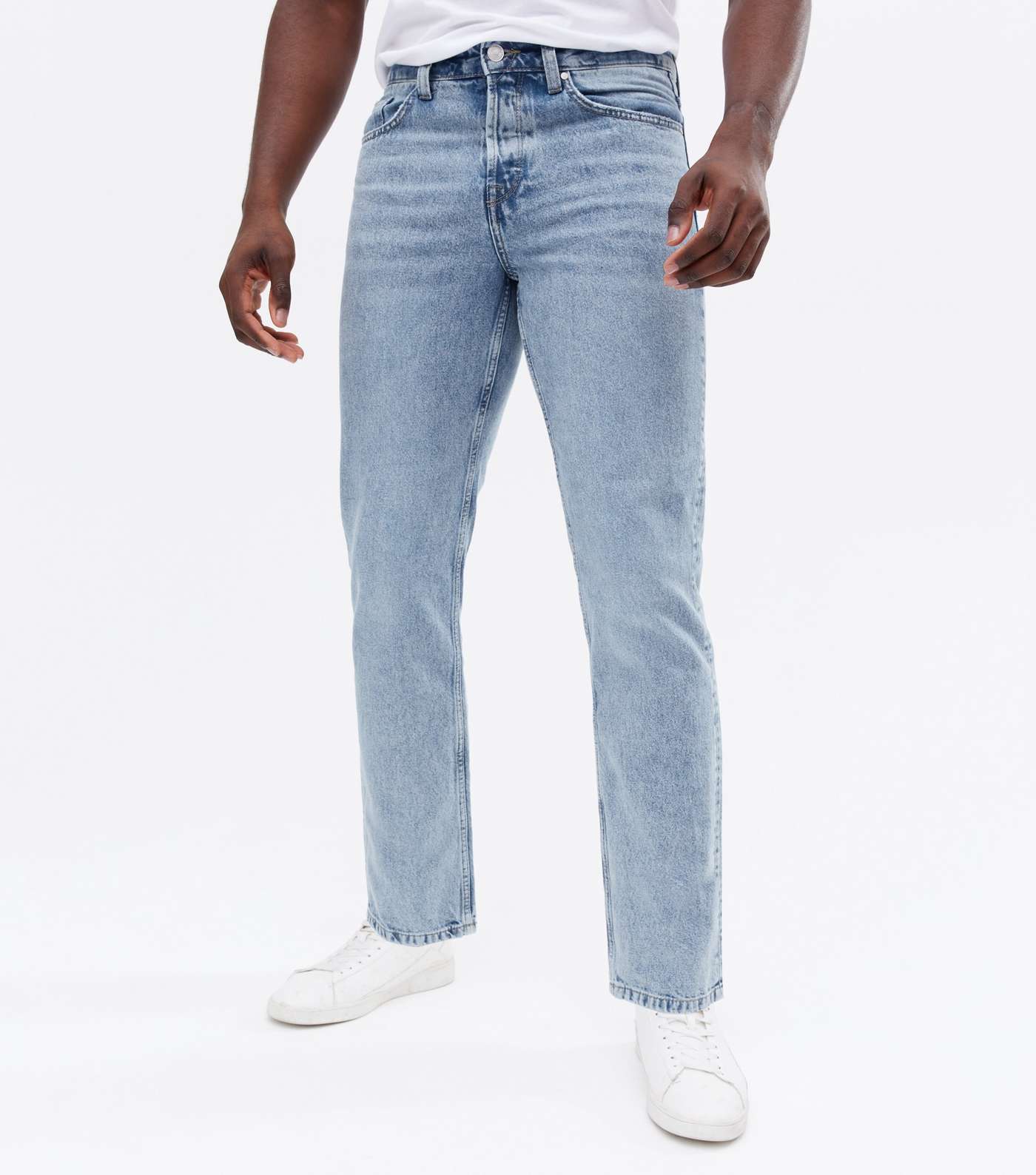 Only & Sons Blue Light Wash Straight Fit Jeans Image 2