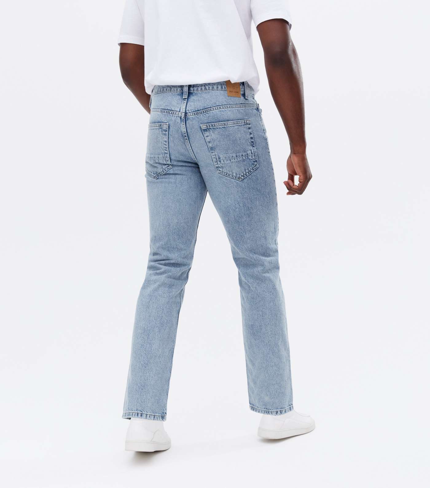 Only & Sons Blue Light Wash Straight Fit Jeans Image 4