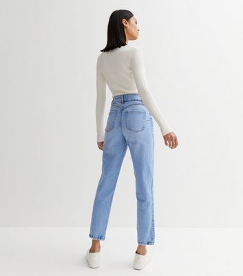 blue waist enhance tori mom jeans