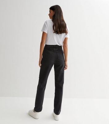 New look mom jeans clearance black