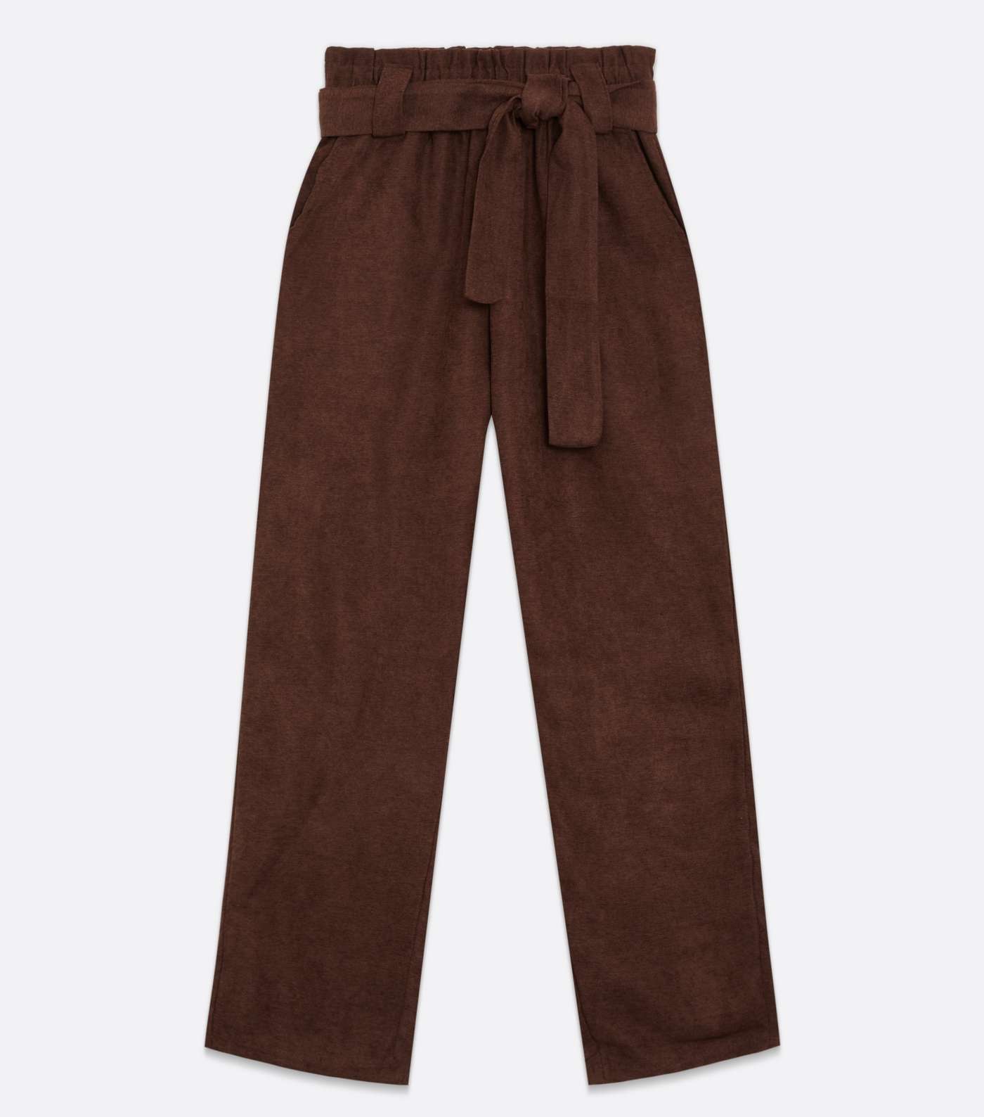 Blue Vanilla Dark Brown Cord Belted Trousers Image 5
