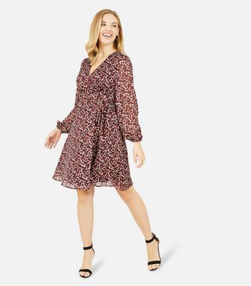 Yumi Burgundy Leopard Print Metallic 