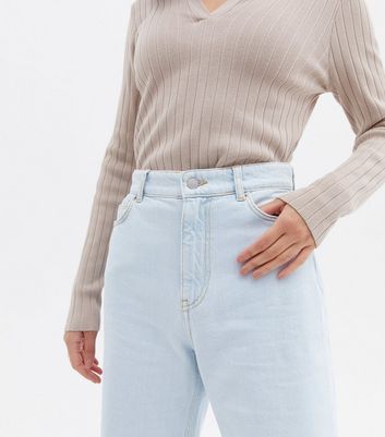 Click to view product details and reviews for Bright Blue High Waist Adalae Wide Leg Jeans New Look.