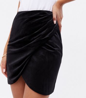 Long black velvet skirts clearance for sale