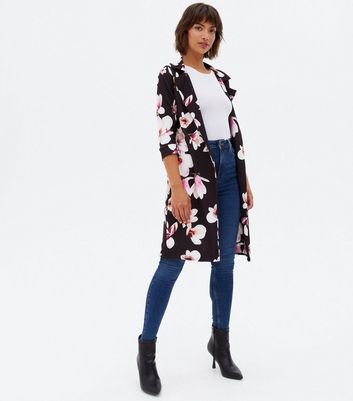 floral black jacket