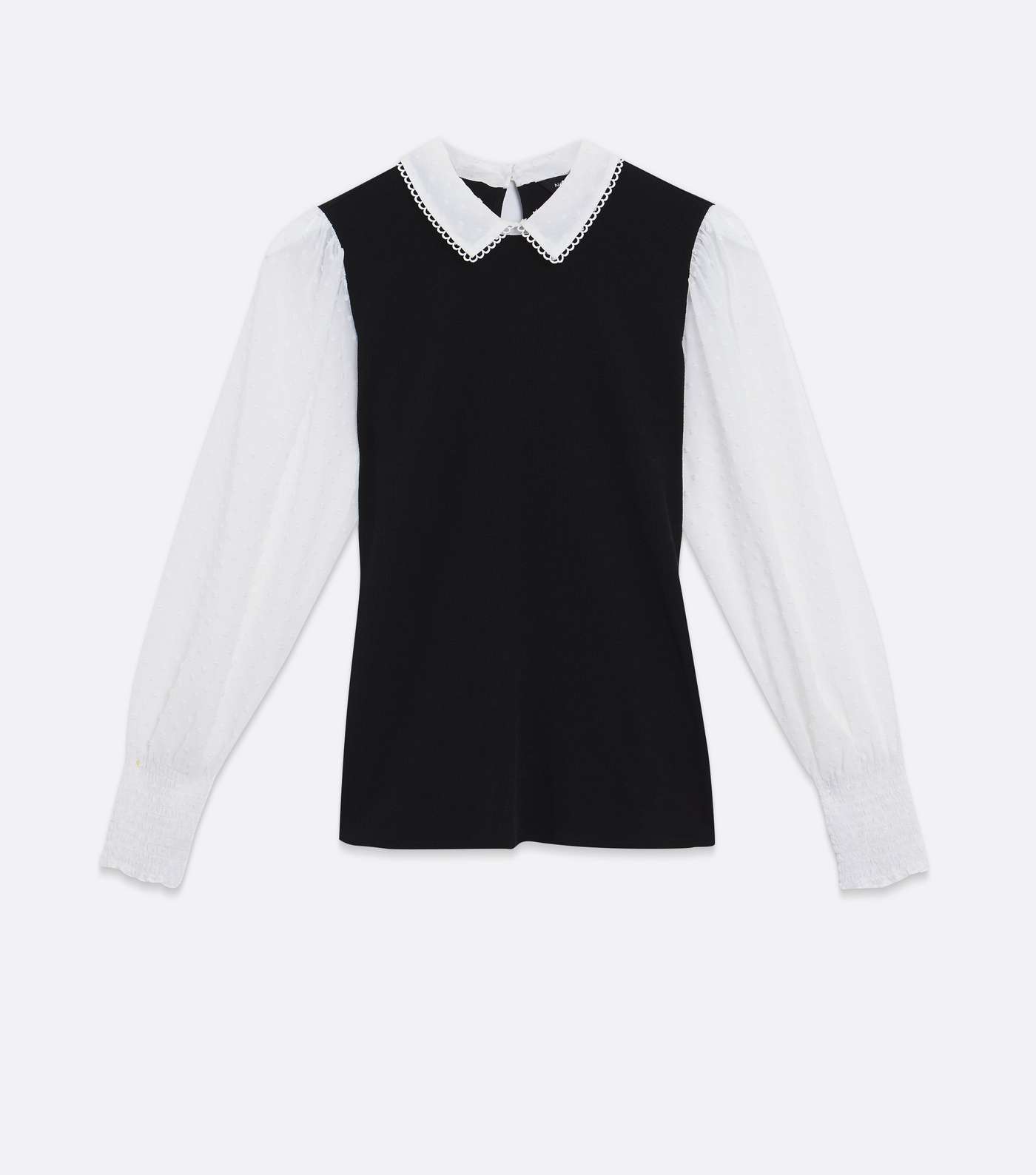 Black 2 in 1 Collared Vest Jumper Shirt Image 5