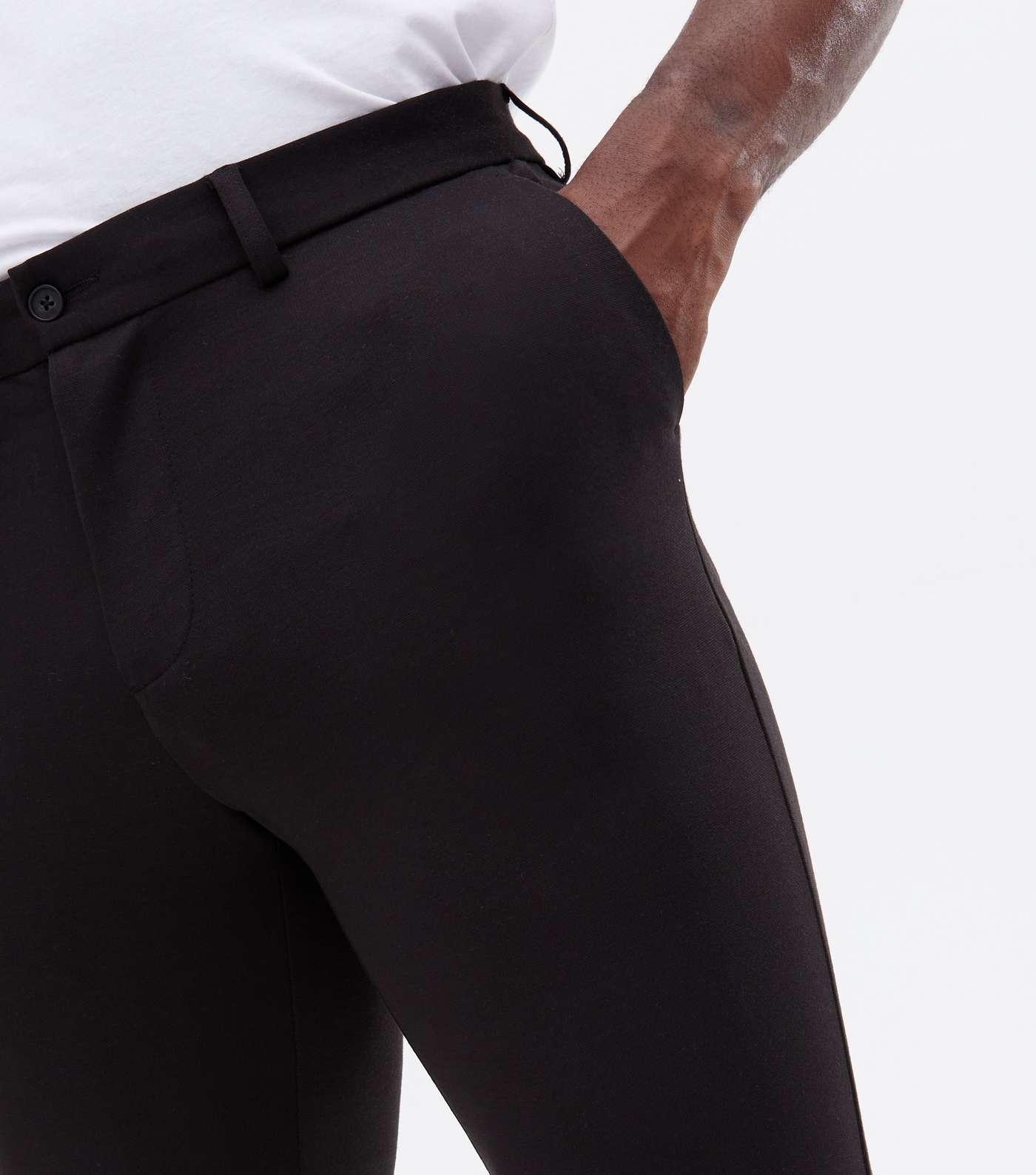Black Slim Fit Trousers Image 3