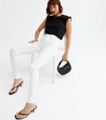 White skinny jeans new deals look