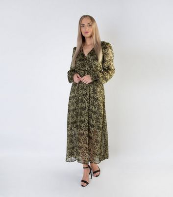 new look olive dress