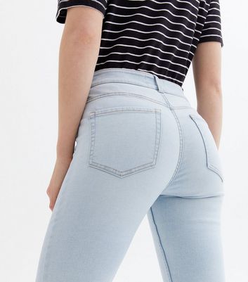 Click to view product details and reviews for Pale Blue High Waist Ashleigh Skinny Jeans New Look.