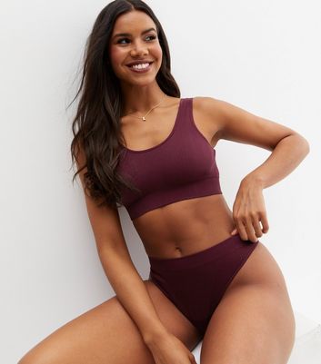 Burgundy bralette cheap crop top