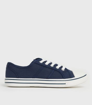 New look hot sale canvas trainers