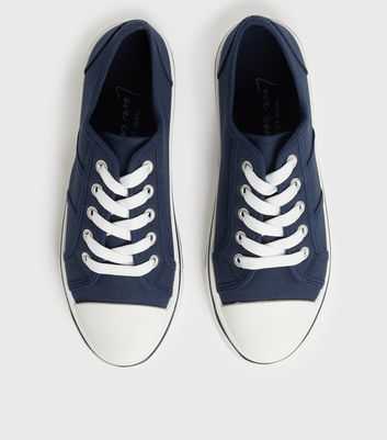 Click to view product details and reviews for Navy Canvas Lace Up Trainers New Look Vegan. Click to view product details and reviews for Navy Canvas Lace Up Trainers New Look Vegan.