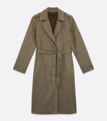 zara belted coat khaki
