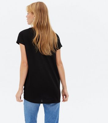 Click to view product details and reviews for Black Diamant&eacute; Embellished Long T Shirt New Look.