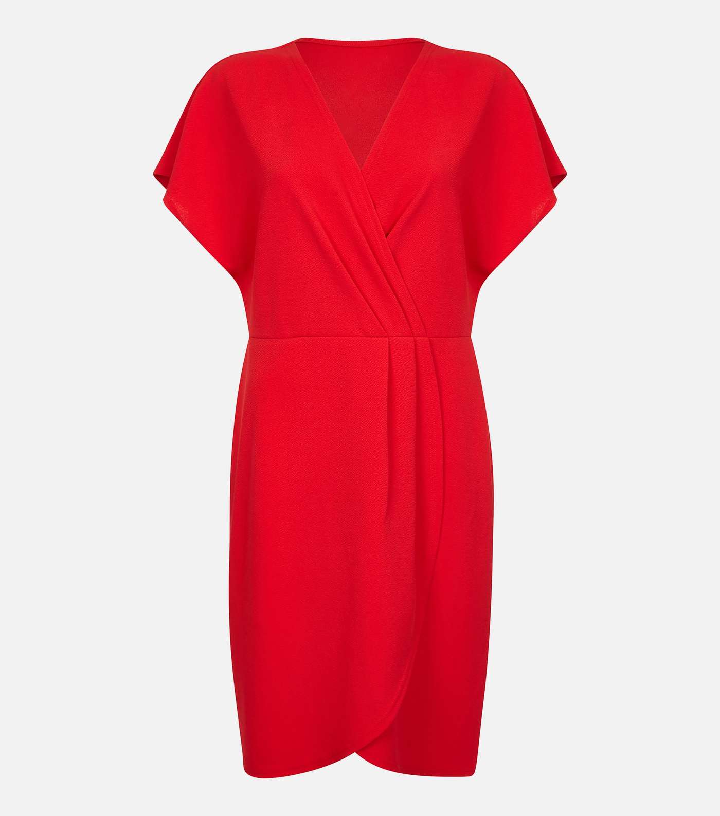 Mela Curves Red Mini Wrap Dress Image 4