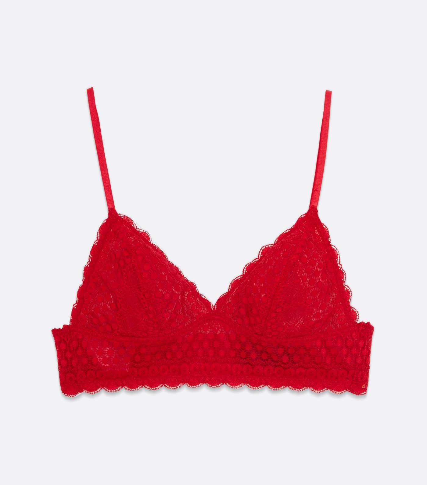 Red Linear Lace Bralette Image 5