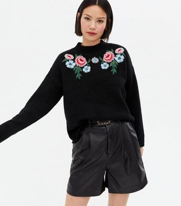 Black shop floral jumper