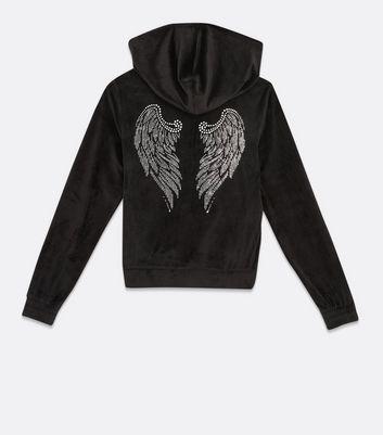 Angel wing zip clearance hoodie