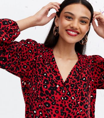 Next red 2024 leopard print top