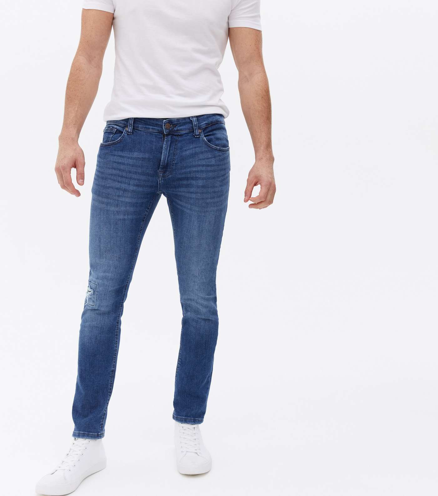 Only & Sons Blue Frayed Slim Fit Jeans Image 2