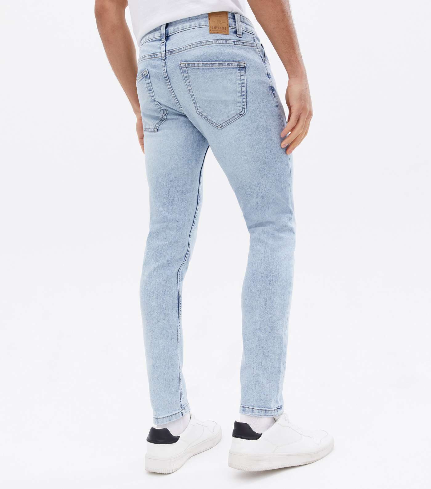 Only & Sons Pale Blue Skinny Jeans Image 4