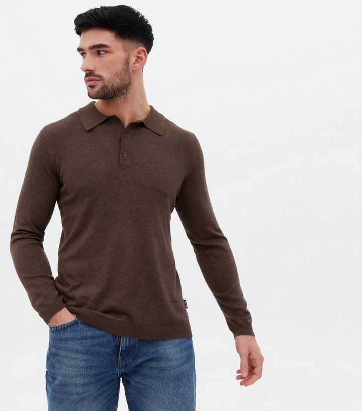 long sleeve brown shirts