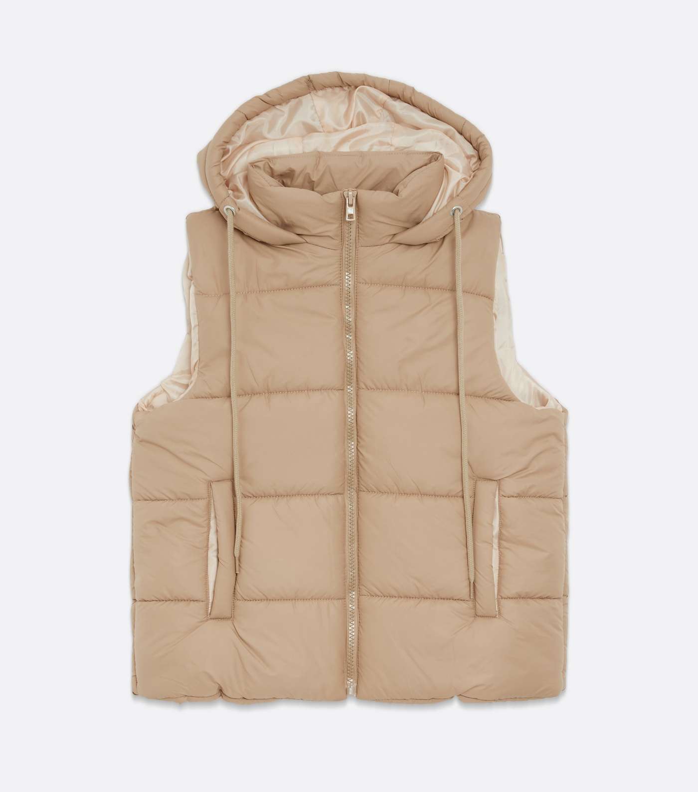Cameo Rose Stone Puffer Toggle Hooded Gilet Image 5