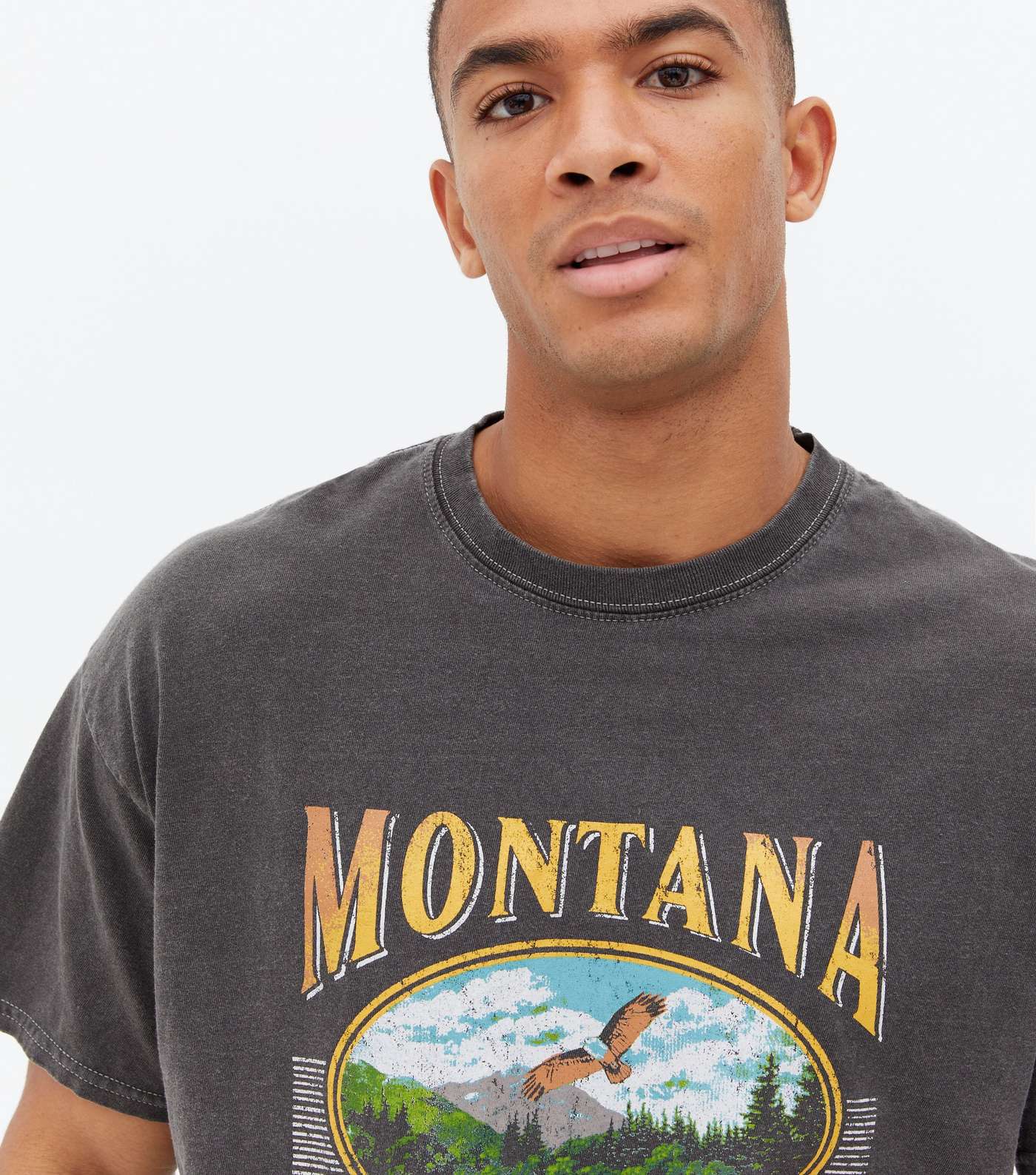 Black Washed Montana Logo T-Shirt Image 3