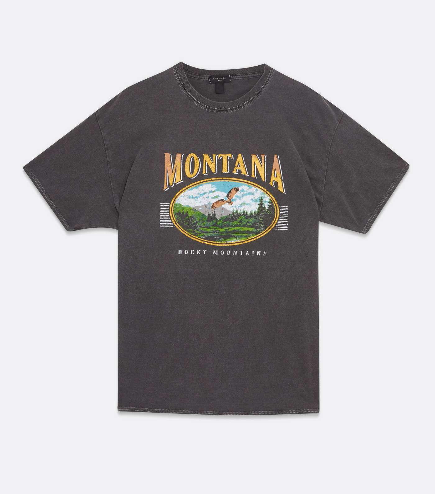 Black Washed Montana Logo T-Shirt Image 5
