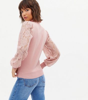 Pink deals lace jumper