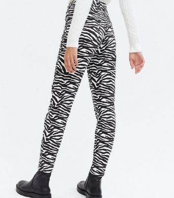 Pink Vanilla Black Zebra Print Straight 