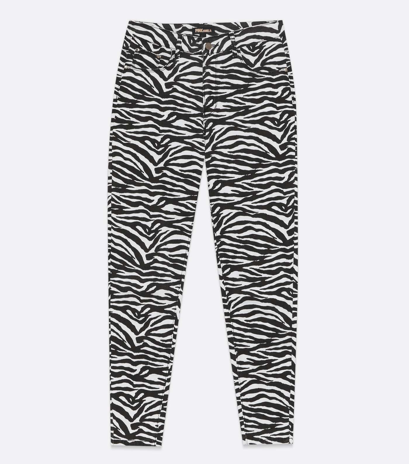 Pink Vanilla Black Zebra Print Straight Leg Jeans Image 5