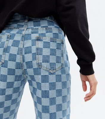 Checkered store jeans womens