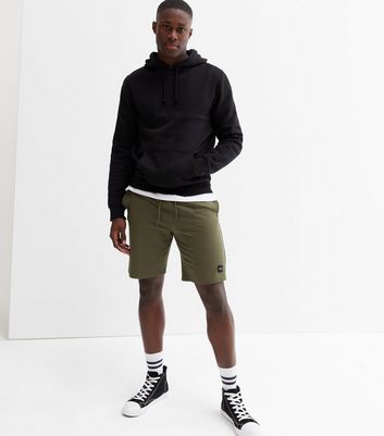 Only Sons Olive Jersey Jogger Shorts New Look