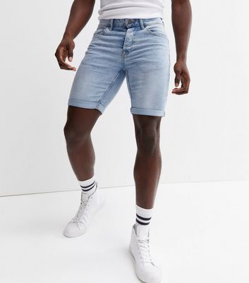 Jack \u0026 Jones Pale Blue Denim Turn Up 