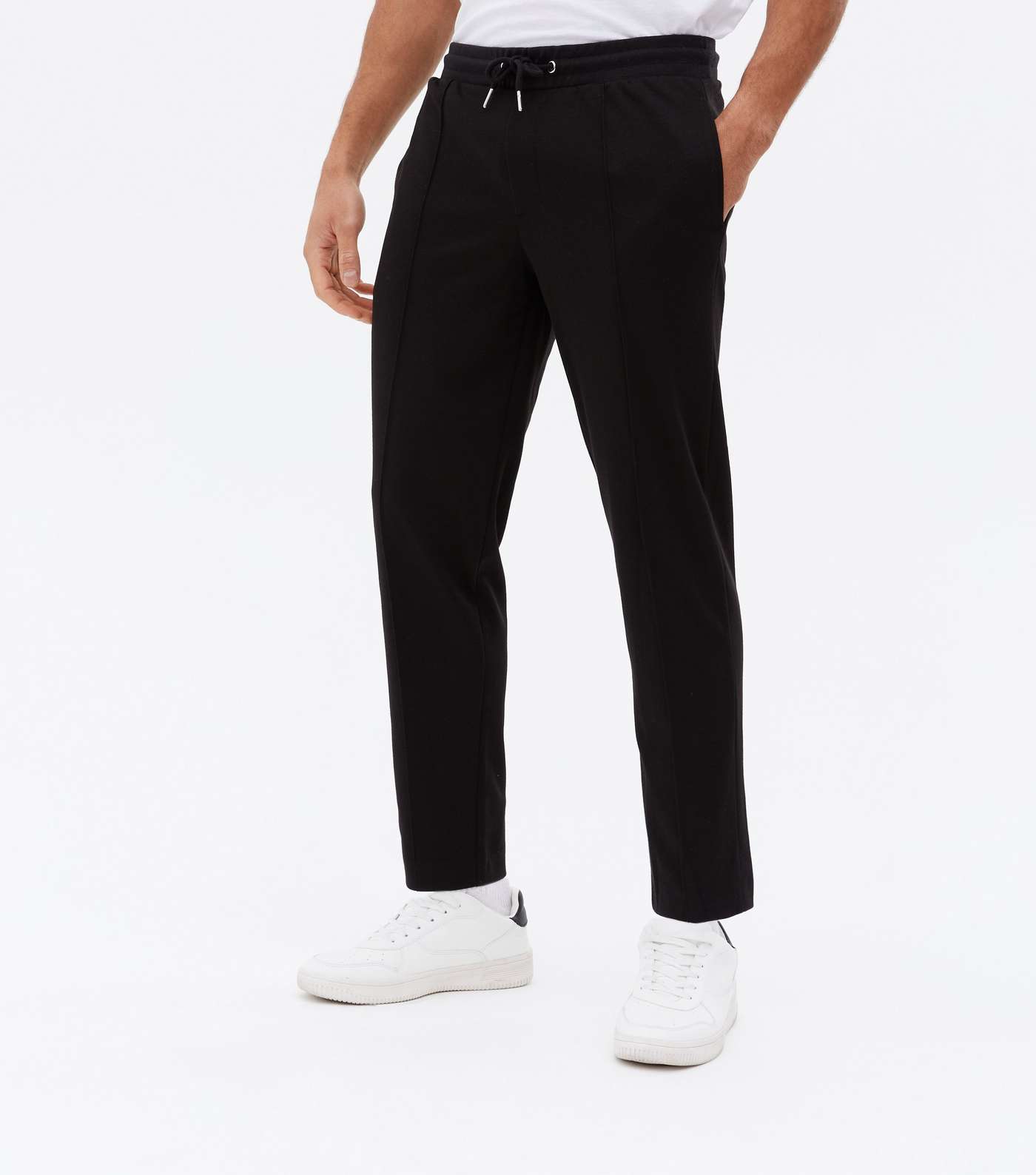Only & Sons Black Pintuck Tie Waist Joggers Image 2