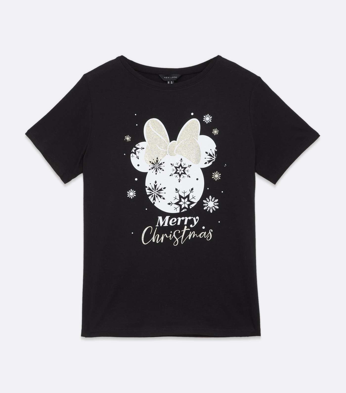 Black Christmas Disney Logo T-Shirt Image 5